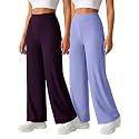 Pinkmint Women’s Palazzo Pants High Waist | Wide Leg Stretchable Trousers | Elastic Waist Flared Pants | Casual, Office, Travel, Lounge Stylish Comfortable Bottom Wear