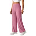 Pinkmint Women’s Palazzo Pants High Waist | Wide Leg Stretchable Trousers | Elastic Waist Flared Pants | Casual, Office, Travel, Lounge Stylish Comfortable Bottom Wear
