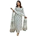 Pinkmint Womens Cotton Blend Anarkali Kurta Set