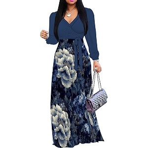 PinkPatty Womens Long Sleeve Maxi Dress Plus