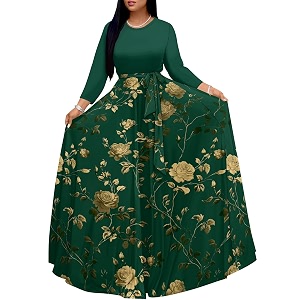 PinkPatty Womens Long Sleeve Maxi Dress Plus