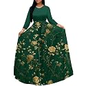 PinkPatty Women's Long Sleeve Maxi Dress Plus Size Casual V Neck Wrap Dress with Pockets&amp;Belt