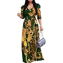 PinkPatty Women's Long Sleeve Maxi Dress Plus Size Trendy Wedding Guest Dress with Pockets&amp;Belt