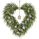 2234 Heart Shaped Christmas Wreath For Front