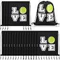 Pinkunn 20 Pcs Tennis Party Favor Bag 17 Inch Tennis Backpack