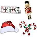 PinMart's Festive Christmas Holiday Candy Cane Noel Enamel Lapel