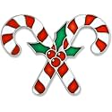 PinMart's Festive Christmas Holiday Candy Cane Noel Enamel Lapel