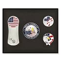 PinMart's Golf Essentials Gift Set - Golf Divot Tool, Hat Clip, Magnetic Ball Markers, Large Ball Marker with Presentation Box - Gifts and Accessories for Men and Women