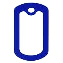 PinMart Blue Military Dog Tags Silencers - Engraved Dog Tag Holder - Silicone Case to Reduce Noise - Military ID Protector to Prevent Noise and Scratching- 5 Pack
