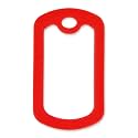 PinMart Red Military Dog Tags Silencers - Engraved Dog Tag Holder - Silicone Case to Reduce Noise - Military ID Protector to Prevent Noise and Scratching - 10 Pack