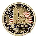 PinMart's 9/11 September 11th Patriotic Twin Towers Lapel Pin – 9/11 Memorabilia and Pentagon Remembrance – Commemorative Enamel Pins for Veterans, Events, Backpacks, Hats - Single or Bulk Packs