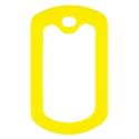 PinMart Yellow Military Dog Tags Silencers - Engraved Dog Tag Holder - Silicone Case to Reduce Noise - Military ID Protector to Prevent Noise and Scratching - 10 Pack