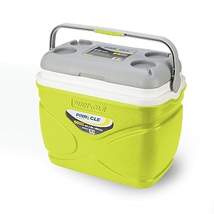 pinnacle prudence chiller ice box 20 ltr  fits 30 cans  keeps cool upto 60hrs  insulated ice box with drink holder  portable cold box cooler for car travel picnic medical campaign sports
