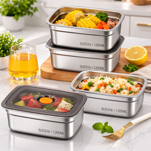 PINOPZA Stainless Steel Fridge Container - 1000