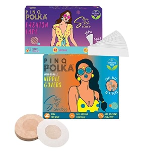 pinq polka premium double sided fashion tape 50pcs amp disposable nipple cover10pcs