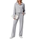 PINSPARK 2 Piece Sets for Women 1/2 Zip Sweatsuit 2026 Matching Outfit Fall