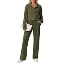 PINSPARK 2 Piece Sets for Women 1/2 Zip Sweatsuit 2026 Matching Outfit Fall