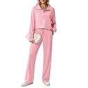 PINSPARK 2 Piece Sets for Women 1/2 Zip Sweatsuit 2026 Matching Outfit Fall