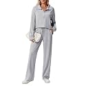 PINSPARK 2 Piece Sets for Women 1/2 Zip Sweatsuit 2026 Matching Outfit Fall