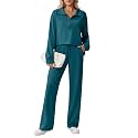 PINSPARK 2 Piece Sets for Women 1/2 Zip Sweatsuit 2026 Matching Outfit Fall
