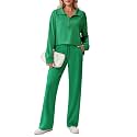PINSPARK 2 Piece Sets for Women 1/2 Zip Sweatsuit 2026 Matching Outfit Fall