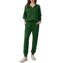 PINSPARK 2 Piece Sets for Women Long Sleeve Half Zip Tracksuit Jogger Sets