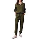 PINSPARK 2 Piece Sets for Women Long Sleeve Half Zip Tracksuit Jogger Sets