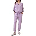 PINSPARK 2 Piece Sets for Women Long Sleeve Half Zip Tracksuit Jogger Sets
