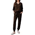 PINSPARK 2 Piece Sets for Women Long Sleeve Half Zip Tracksuit Jogger Sets
