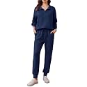 PINSPARK 2 Piece Sets for Women Long Sleeve Half Zip Tracksuit Lounge Sets