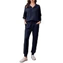 PINSPARK 2 Piece Sets for Women Long Sleeve Half Zip Tracksuit Jogger Sets