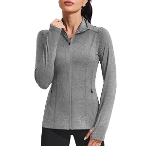 PINSPARK Womens Athletic Jackets Slim Fit Workout