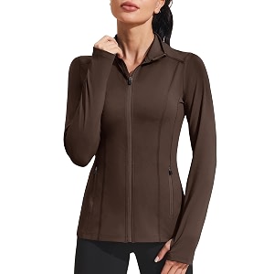 PINSPARK Womens Athletic Jackets Slim Fit Workout