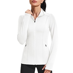 PINSPARK Womens Athletic Jackets Slim Fit Workout