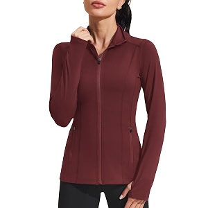 PINSPARK Womens Athletic Jackets Slim Fit Workout