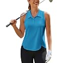 PINSPARK Women39s Golf Shirt Racerback UPF 50