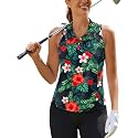 PINSPARK Women39s Golf Shirt Racerback UPF 50