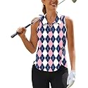 PINSPARK Women39s Golf Shirt Racerback UPF 50