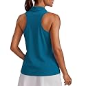 PINSPARK Womens Golf Shirt UPF 50+ Collared Shirts Sleeveless Tennis Tanks