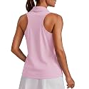PINSPARK Womens Golf Shirt UPF 50+ Collared Shirts Sleeveless Tennis Tanks