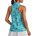 PINSPARK Womens Golf Shirt UPF 50+ Collared Shirts Sleeveless Tennis Tanks