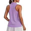 PINSPARK Womens Golf Shirt UPF 50+ Collared Shirts Sleeveless Tennis Tanks