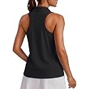 PINSPARK Womens Golf Shirt UPF 50+ Collared Shirts Sleeveless Tennis Tanks