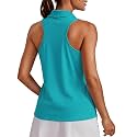 PINSPARK Womens Golf Shirt UPF 50+ Collared Shirts Sleeveless Tennis Tanks
