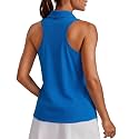 PINSPARK Womens Golf Shirt UPF 50+ Collared Shirts Sleeveless Tennis Tanks