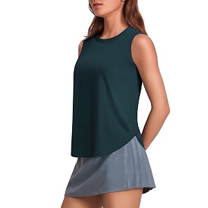 PINSPARK Workout Tank Tops Woman Ice Silk