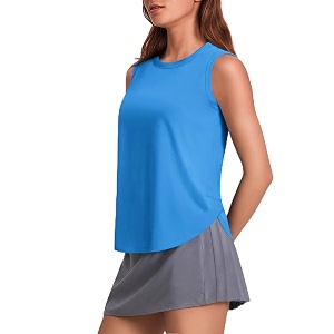 PINSPARK Workout Tank Tops Woman Ice Silk
