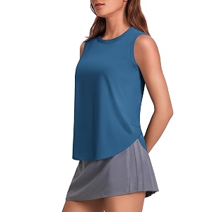 PINSPARK Workout Tank Tops Woman Ice Silk