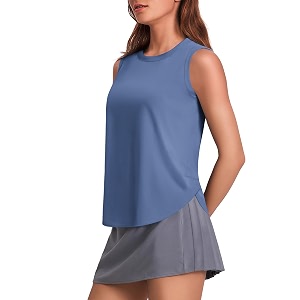 PINSPARK Workout Tank Tops Woman Ice Silk