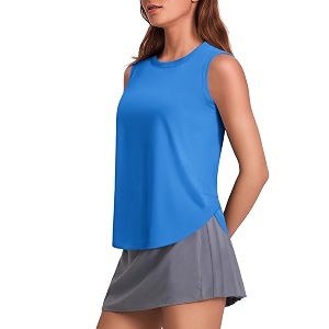 PINSPARK Workout Tank Tops Woman Ice Silk